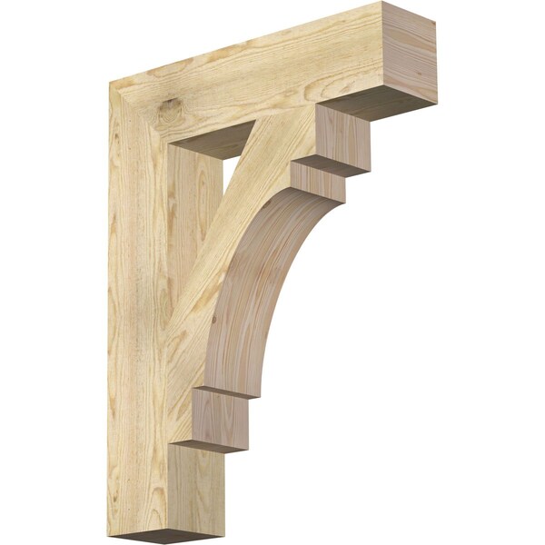 Ekena Millwork Merced Block Rough Sawn Bracket, Douglas Fir, 6"W x 26"D x 34"H BKT06X26X34MRC05RDF - main